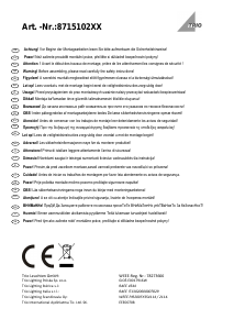 Manuale Trio 871510207 Carico Lampada