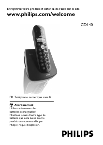 Mode d’emploi Philips CD1402B Téléphone sans fil