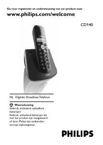 Handleiding Philips CD1403B Draadloze telefoon