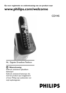 Handleiding Philips CD1452B Draadloze telefoon