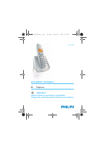 Mode d’emploi Philips CD2451S Téléphone sans fil