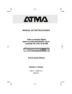 Manual de uso Atma PE5800 Hervidor