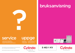 Bruksanvisning Cylinda S 462-1 KV Spis
