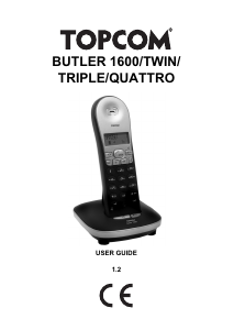 Handleiding Topcom Butler 1600 Draadloze telefoon