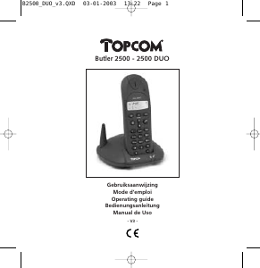 Handleiding Topcom Butler 2500 DUO Draadloze telefoon