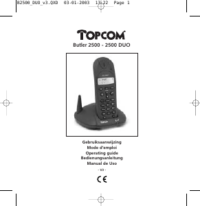 Bruksanvisning Topcom Butler 2500 Trådlös telefon
