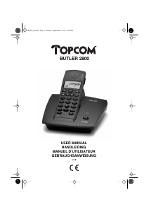 Handleiding Topcom Butler 2800 Draadloze telefoon