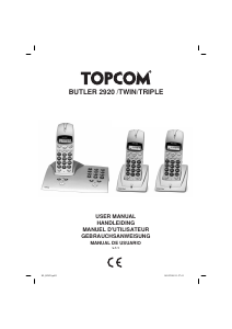 Bruksanvisning Topcom Butler 2920 Trådlös telefon