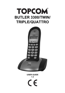 Handleiding Topcom Butler 3300 Draadloze telefoon