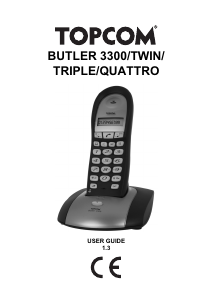 Bruksanvisning Topcom Butler 3300 Trådlös telefon