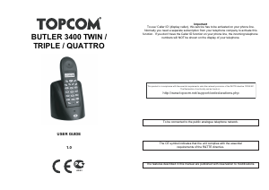 Handleiding Topcom Butler 3400 Draadloze telefoon