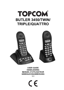 Handleiding Topcom Butler 3450 Draadloze telefoon