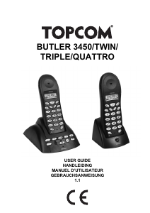 Bruksanvisning Topcom Butler 3450 Trådlös telefon