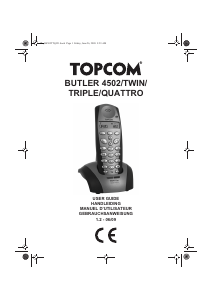 Bruksanvisning Topcom Butler 4502 Trådlös telefon