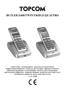 Mode d’emploi Topcom Butler E400 Téléphone sans fil