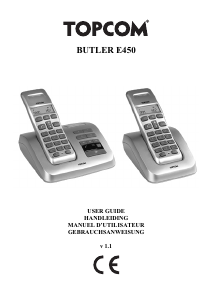 Mode d’emploi Topcom Butler E450 Téléphone sans fil