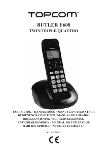 Mode d’emploi Topcom Butler E600 Téléphone sans fil