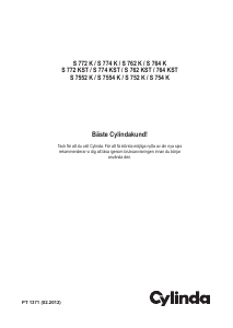 Bruksanvisning Cylinda S 754 K Spis