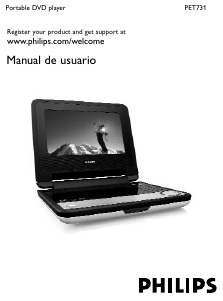 Manual de uso Philips PET731 Reproductor DVD