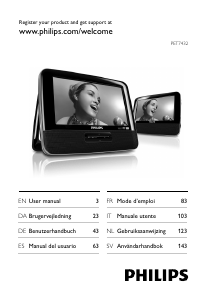Mode d’emploi Philips PET7432 Lecteur DVD