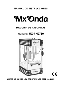 Manual MX Onda MX-PM2780 Máquina de pipoca