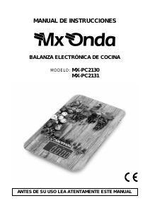 Manual MX Onda MX-PC2130 Kitchen Scale