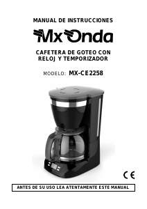Mode d’emploi MX Onda MX-CE2258 Cafetière