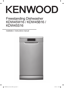 Handleiding Kenwood KDW45W16 Vaatwasser