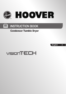 Bruksanvisning Hoover VTC 580 NB-80 VisionTech Torktumlare