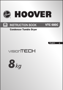Handleiding Hoover VTC 680 C VisionTech Wasdroger