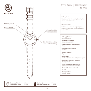 Manual Holzkern Blomen Watch