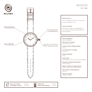 Bedienungsanleitung Holzkern Sky Armbanduhr