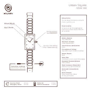 Bedienungsanleitung Holzkern Spagna Armbanduhr