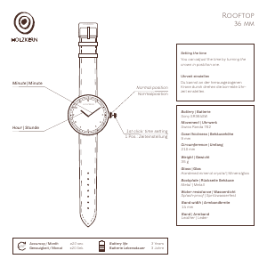 Bedienungsanleitung Holzkern Terrazza Armbanduhr