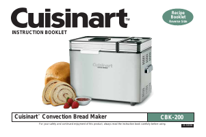 Manual Cuisinart CBK-200 Bread Maker