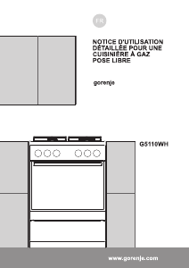 Mode d’emploi Gorenje G5110WH Cuisinière
