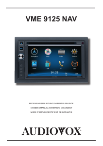 Handleiding Audiovox VME 9125 Navigatiesysteem