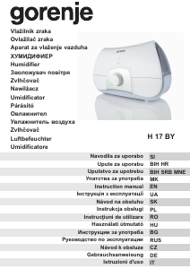 Manual Gorenje H17BY Dehumidifier