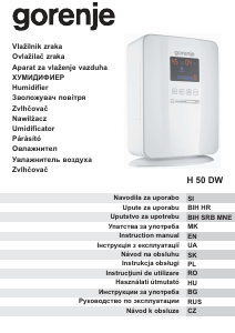 Manual Gorenje H50DW Dehumidifier