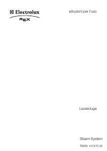 Manuale Electrolux-Rex RWW147470W Lavasciuga