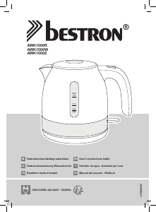 Manual Bestron AWK1000R Kettle