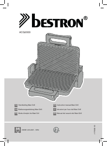 Handleiding Bestron ACG2000 Contactgrill