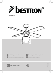 Handleiding Bestron DHB42W Plafondventilator