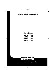 Mode d’emploi Arthur Martin-Electrolux AWF 1110 Lave-linge