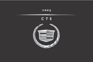 Handleiding Cadillac CTS (2003)