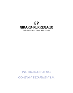 Bruksanvisning Girard-Perregaux 93505-21-631-BA6E Bridges Armbandsur