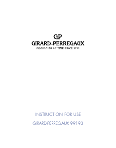 Bruksanvisning Girard-Perregaux 99193B53A000-BA6A Bridges Armbandsur