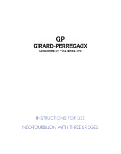 Bruksanvisning Girard-Perregaux 99270-52-000-BA6E Bridges Armbandsur