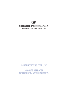 Handleiding Girard-Perregaux 99820-53-002-BA6A Bridges Horloge