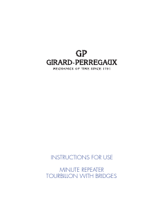 Bruksanvisning Girard-Perregaux 99820-53-002-BA6A Bridges Armbandsur